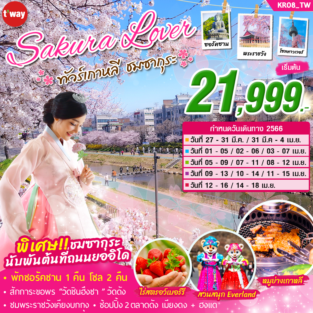 ทัวร์เกาหลี Sakura Lover 5D3N