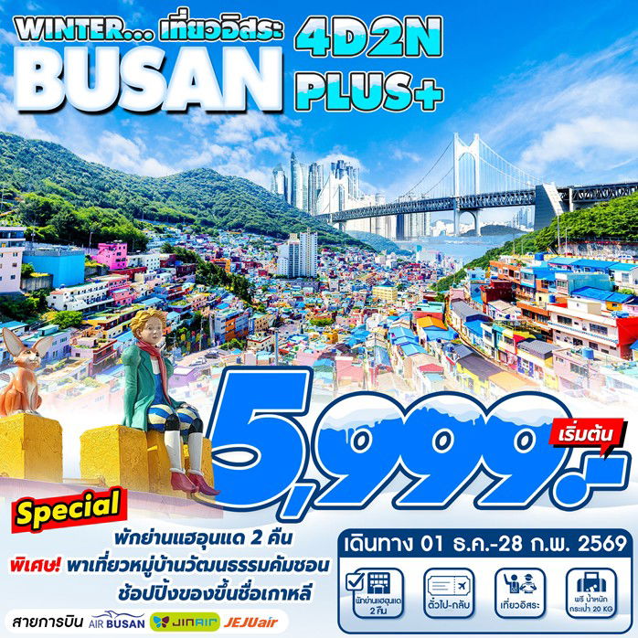 ทัวร์เกาหลี Busan Winter Plus 4D2N