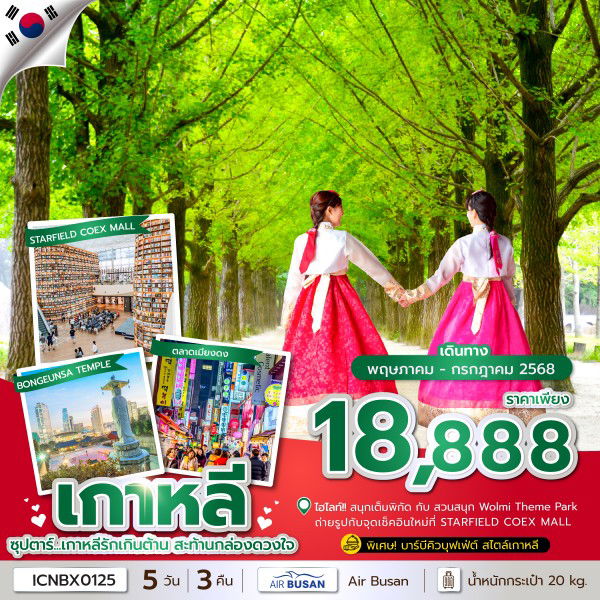 ซุปตาร์ เกาหลีรักเกินต้าน สะท้านกล่องดวงใจ 5 วัน 3 คืน (BX)