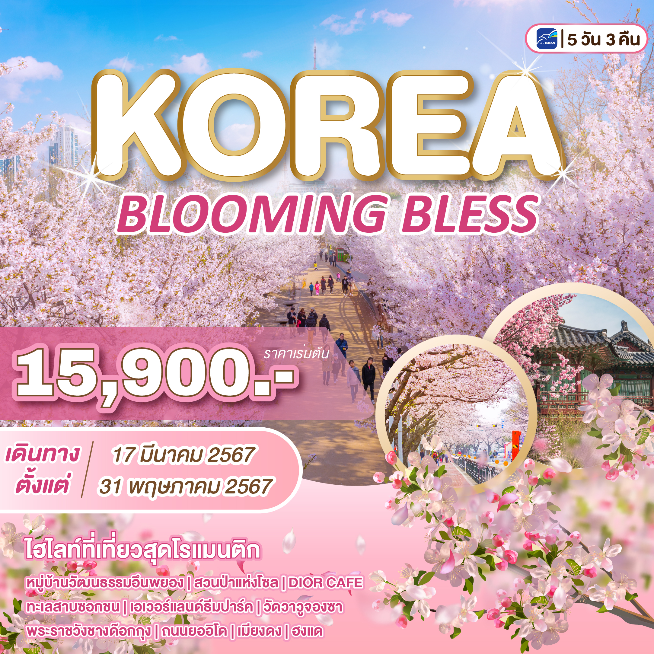 KOREA BLOOMING BLESS เกาหลี 5วัน3คืน