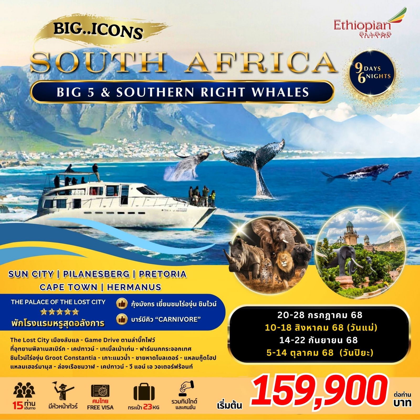 BIG…ICONS of South Africa 9 Days/6 Nights