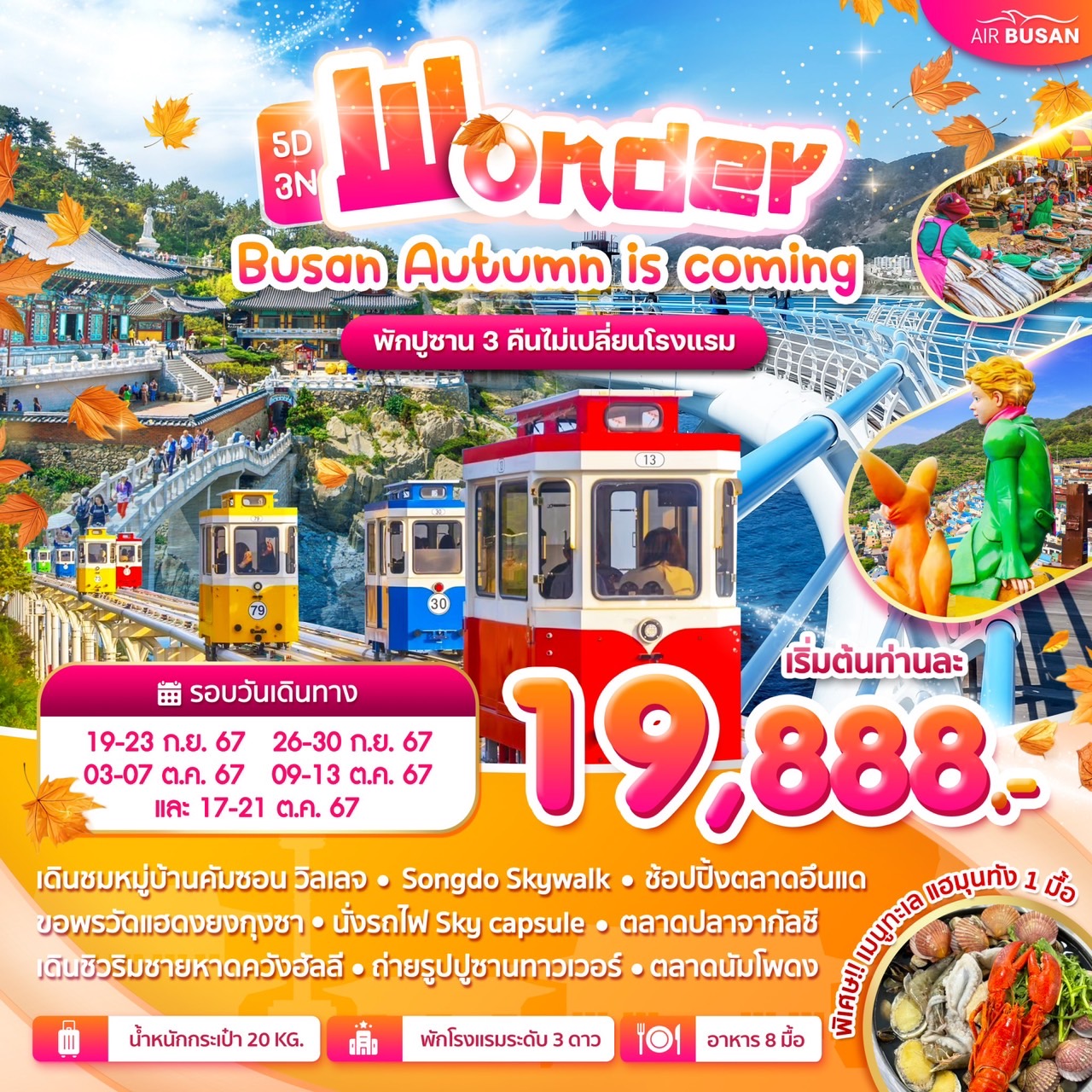 KOREA Wonder Autumn is coming in Busan 5D3N [BX]