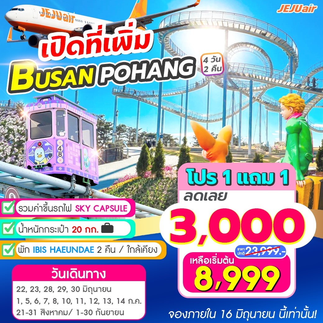 Busan Pohang 4D2N ปูซาน-โพฮัง 