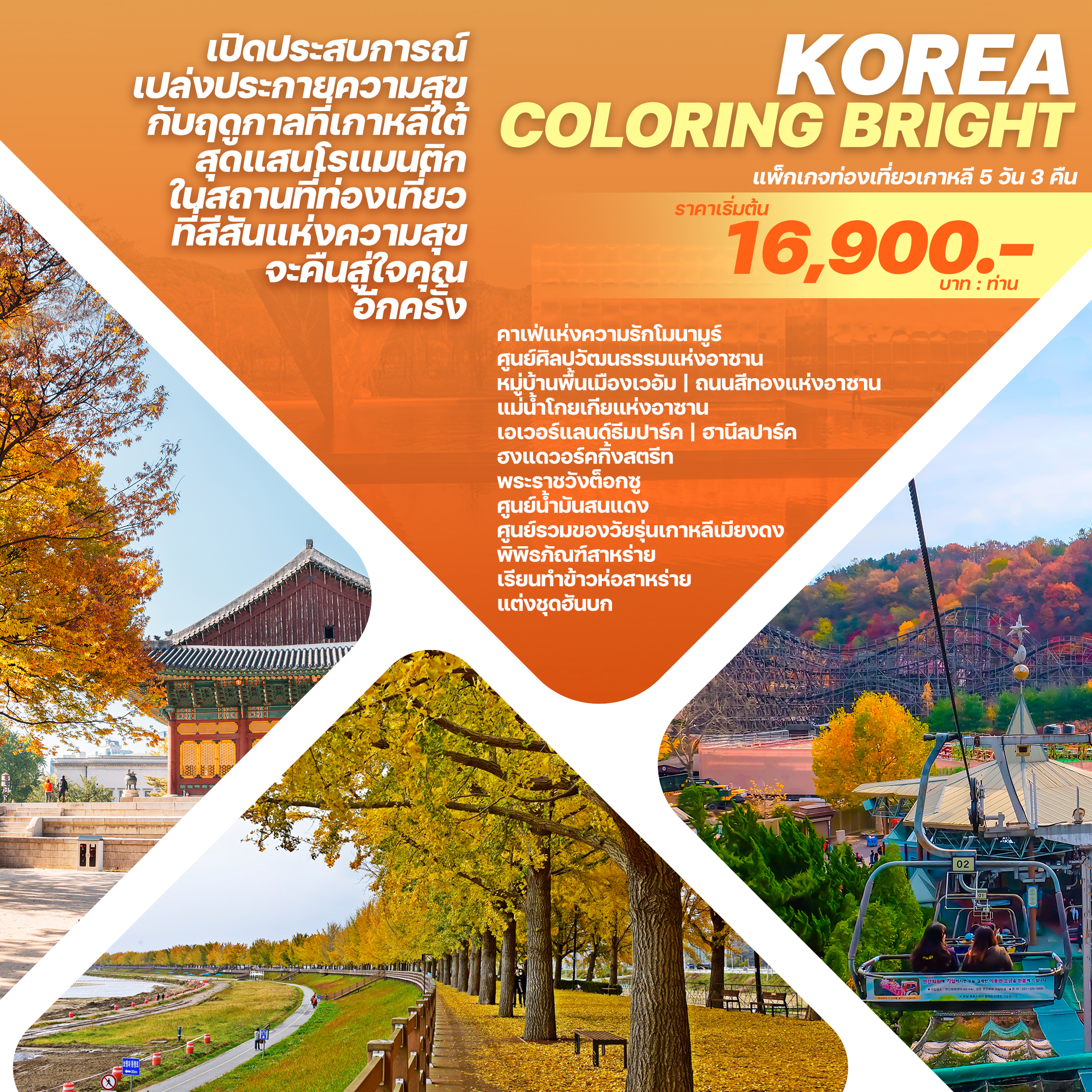 ทัวร์เกาหลี KOREA COLORING BRIGHT 5D3N by 7C