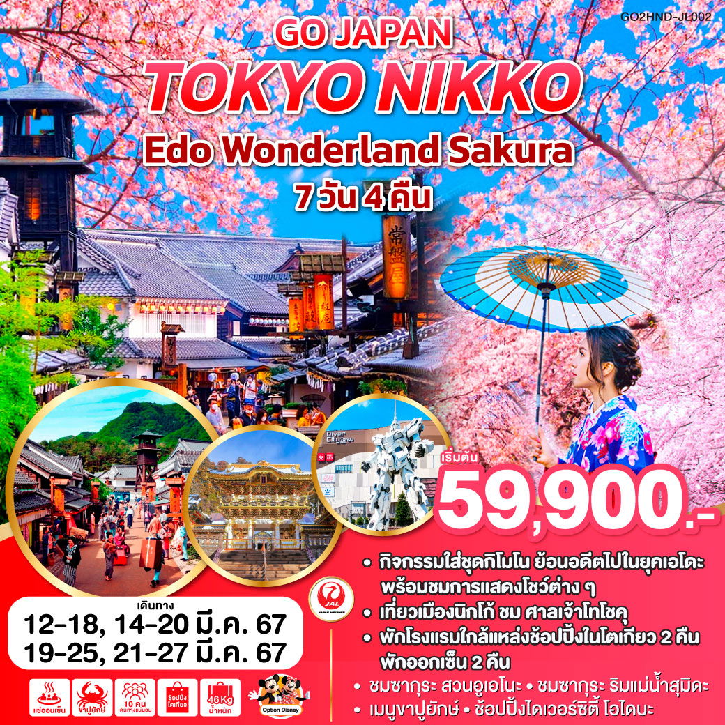 TOKYO NIKKO EDO WONDERLAND SAKURA 7D4N by JL