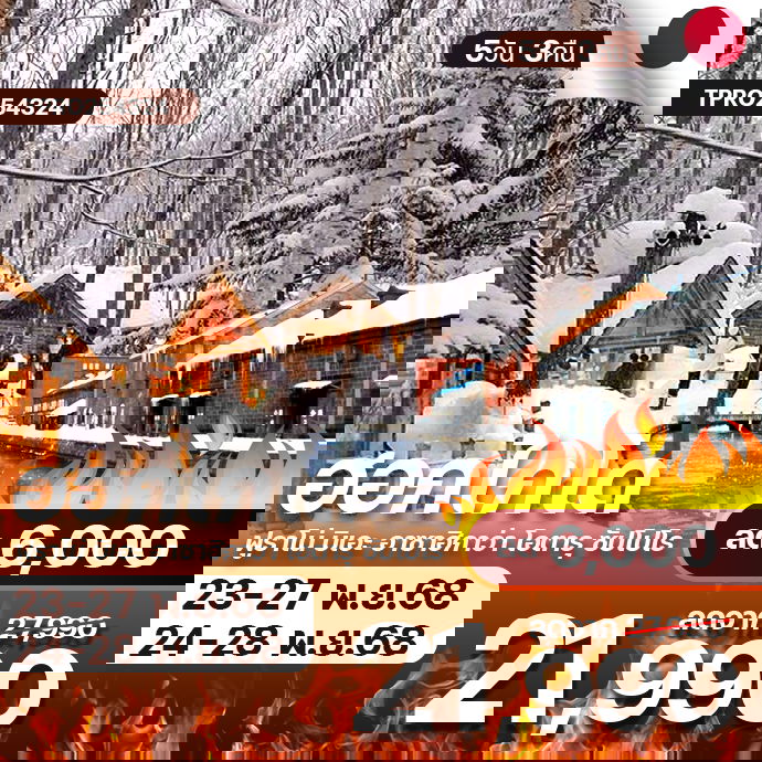 โปรไฟไหม้ ญี่ปุ่น ฮอกไกโด ฟูราโน่ บิเอะ อาซาฮิกาว่า โอตารุ ซัปโปโร ลด 6,000.-