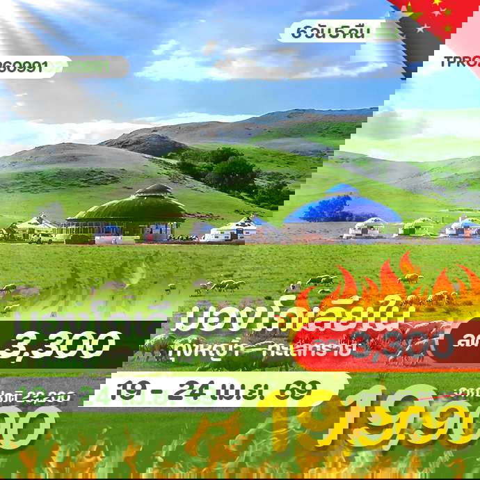 โปรไฟไหม้ จีน มองโกเลียใน ทุ่งหญ้า ทะเลทราย ลด 3,300.-
